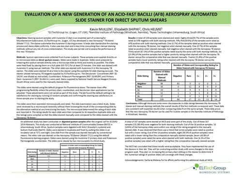 Evaluation of a New Generation of an Acid-Fast Bacilli (AFB)</span> Aerospray&reg; Automated
